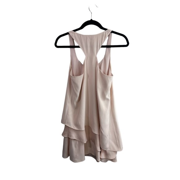 PARKER Eve Combo Sleeveless Layered Dress in Blush Pink Silk Sz XS - Picture 6 of 13